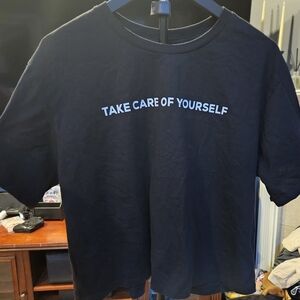 Organic Collective Take Care Of Yourself Cropped Tshirt, Size L Organic Cotton